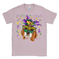 Lilac mardi gras  mask beagle Classic Tee - RanaPortraitStore
