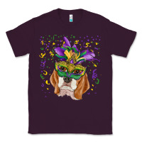 Plum mardi gras  mask beagle Classic Tee - RanaPortraitStore