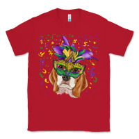 Red mardi gras  mask beagle Classic Tee - RanaPortraitStore