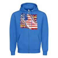 True Royal baseball american flag Zipper Hoodie - texasbilliewilder