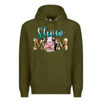 Army Green Western Show Mom Holstein Premium Hoodie - LillyAllenDesigns