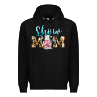 Black Western Show Mom Holstein Premium Hoodie - LillyAllenDesigns