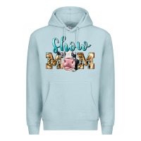 Blue Mist Western Show Mom Holstein Premium Hoodie - LillyAllenDesigns