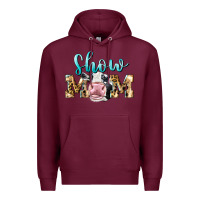 Burgundy Western Show Mom Holstein Premium Hoodie - LillyAllenDesigns