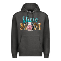 Charcoal Heather Western Show Mom Holstein Premium Hoodie - LillyAllenDesigns