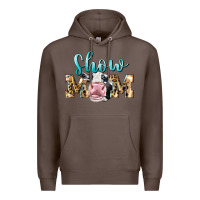 Coffee Western Show Mom Holstein Premium Hoodie - LillyAllenDesigns
