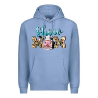 Colony Blue Western Show Mom Holstein Premium Hoodie - LillyAllenDesigns