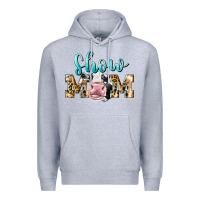 Heather Grey Western Show Mom Holstein Premium Hoodie - LillyAllenDesigns