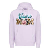 Lilac Western Show Mom Holstein Premium Hoodie - LillyAllenDesigns