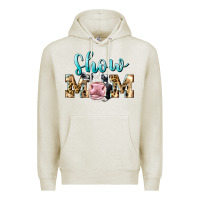 Oatmeal Heather Western Show Mom Holstein Premium Hoodie - LillyAllenDesigns