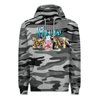 Slate Camo Western Show Mom Holstein Premium Hoodie - LillyAllenDesigns