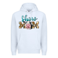 White Western Show Mom Holstein Premium Hoodie - LillyAllenDesigns