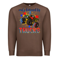 Chestnut easily distracted by trucks Premium Sweatshirt - AdoDesignShop