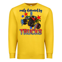 Lemon easily distracted by trucks Premium Sweatshirt - AdoDesignShop