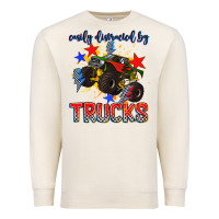 Sandshell easily distracted by trucks Premium Sweatshirt - AdoDesignShop