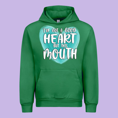 I Have Got A Good Heart But This Mouth Urban Hoodie Designed By Maliassmallbusiness