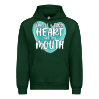 Forest Green i have got a good heart but this mouth Urban Hoodie - MaliasSmallBusiness