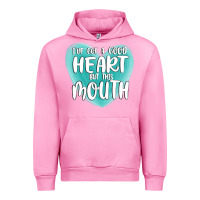 Fuchsia Pink i have got a good heart but this mouth Urban Hoodie - MaliasSmallBusiness