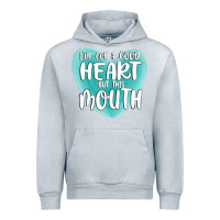 Heather Grey i have got a good heart but this mouth Urban Hoodie - MaliasSmallBusiness