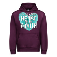 Mauve Wine i have got a good heart but this mouth Urban Hoodie - MaliasSmallBusiness