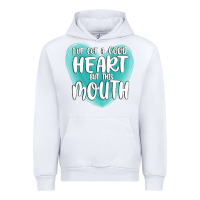 White i have got a good heart but this mouth Urban Hoodie - MaliasSmallBusiness