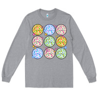 Heather Grey disco balls Long Sleeve Tee - MaliasSmallBusiness