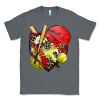 Charcoal Heather softball home plate Classic Tee - Zillion Design Studio
