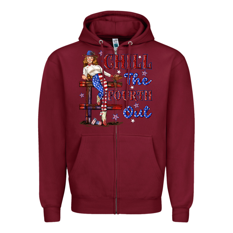 Chill The Fourth Out 4th July Zipper Hoodie by texasbilliewilder | Teevron