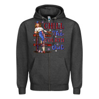 Charcoal Heather chill the fourth out 4th july Zipper Hoodie - texasbilliewilder