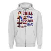 Dove Grey chill the fourth out 4th july Zipper Hoodie - texasbilliewilder