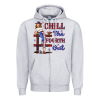 Heather Grey chill the fourth out 4th july Zipper Hoodie - texasbilliewilder