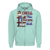 Seafoam chill the fourth out 4th july Zipper Hoodie - texasbilliewilder