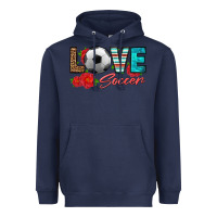 Navy love soccer Heavyweight Hoodie - HRA Design Shop