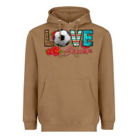 Toasted Coconut love soccer Heavyweight Hoodie - HRA Design Shop