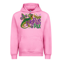 Fuchsia Pink mardi saurus rex mardi gras Urban Hoodie - MaliasSmallBusiness