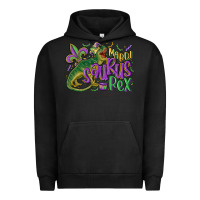 Pigment Black mardi saurus rex mardi gras Urban Hoodie - MaliasSmallBusiness