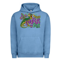 Pigment Pebble Blue mardi saurus rex mardi gras Urban Hoodie - MaliasSmallBusiness