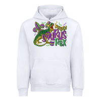 White mardi saurus rex mardi gras Urban Hoodie - MaliasSmallBusiness