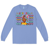 Colony Blue you are beautiful victorious enough strong Long Sleeve Tee - MaliasSmallBusiness