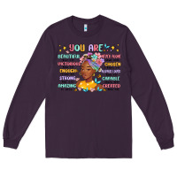 Plum you are beautiful victorious enough strong Long Sleeve Tee - MaliasSmallBusiness