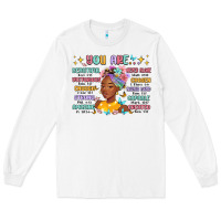 White you are beautiful victorious enough strong Long Sleeve Tee - MaliasSmallBusiness