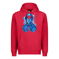 Cardinal blueribbon with boxing gloves Premium Hoodie - NancyCooperArtShop