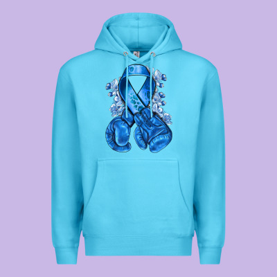 Blueribbon With Boxing Gloves Premium Hoodie Designed By Nancycooperartshop