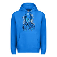 True Royal blueribbon with boxing gloves Premium Hoodie - NancyCooperArtShop