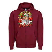 Burgundy dont stop believin Zipper Hoodie - Zillion Design Studio