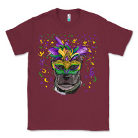 Burgundy mardi gras  mask pitbull Classic Tee - RanaPortraitStore