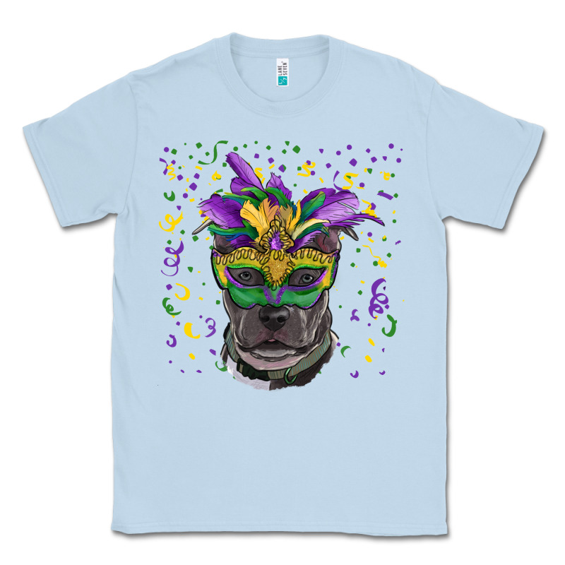 Mardi Gras  Mask Pitbull Classic Tee by RanaPortraitStore | Teevron