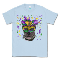 Dusty Blue mardi gras  mask pitbull Classic Tee - RanaPortraitStore