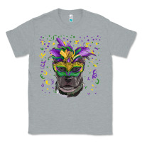 Heather Grey mardi gras  mask pitbull Classic Tee - RanaPortraitStore