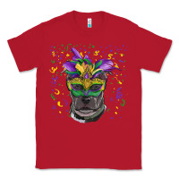 Red mardi gras  mask pitbull Classic Tee - RanaPortraitStore